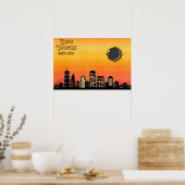 Cityscape Eclipse 2024 Poster (Keuken)