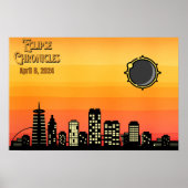 Cityscape Eclipse 2024 Poster (Voorkant)
