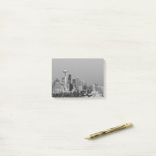 cityscape en White Seattle Post-it® Notes (Op bureau)