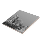 cityscape en White Seattle Tegeltje (Zijkant)