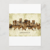Cityscape Greenville South Carolina Uitnodiging Briefkaart (Voorkant)