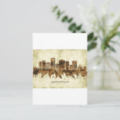 Cityscape Greenville South Carolina Uitnodiging Briefkaart (Staand voorkant)