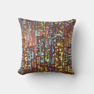 Cityscape hand getekende illustrationart, straat, kussen
