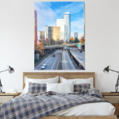 Cityscape Highway Uitzicht Canvas Afdruk (Insitu (Slaapkamer))