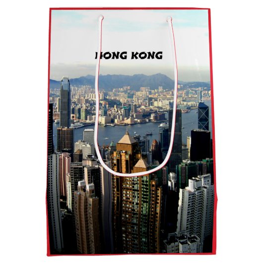 Cityscape Hong Kong Medium Cadeauzakje (Achterkant)