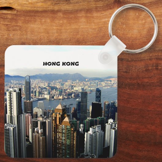 Cityscape Hong Kong Sleutelhanger (Achterkant)