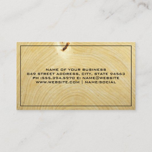 Cityscape | Houtkorrels Visitekaartje (Achterkant)