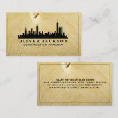 Cityscape | Houtkorrels Visitekaartje (Voorkant / Achterkant)