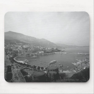 Cityscape in de haven B&W verhoogd uitzicht Muismat