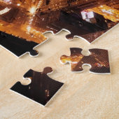 Cityscape in de nacht van Chicago Legpuzzel (Zijkant)