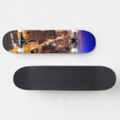 Cityscape in de nacht van Chicago Persoonlijk Skateboard (Horizontaal)