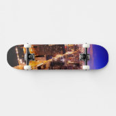 Cityscape in de nacht van Chicago Persoonlijk Skateboard (Horizontaal)
