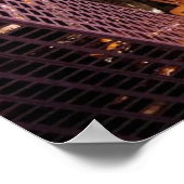 Cityscape in de nacht van Chicago Poster (Hoek)