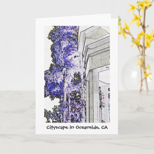 Cityscape in Oceanside, CA Kaart (Gele Bloem)
