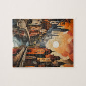 Cityscape in Warme Tonen Puzzel (Horizontaal)