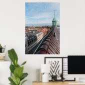 Cityscape Kopenhagen Poster (Thuiskantoor)