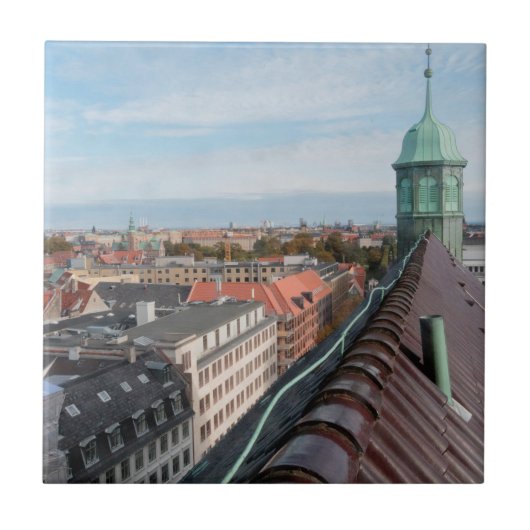 Cityscape Kopenhagen Tegeltje (Voorkant)