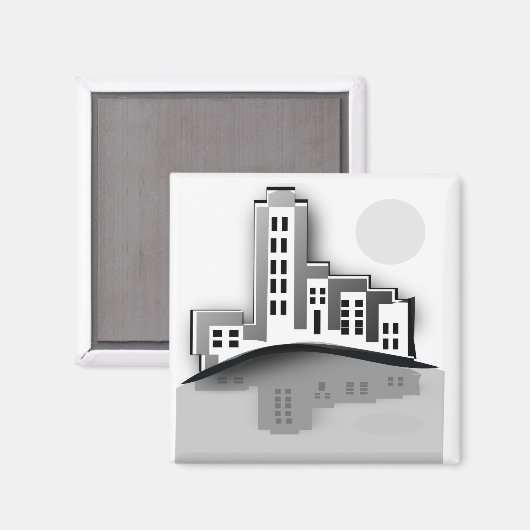 Cityscape Magneet (Voorkant / Achterkant)