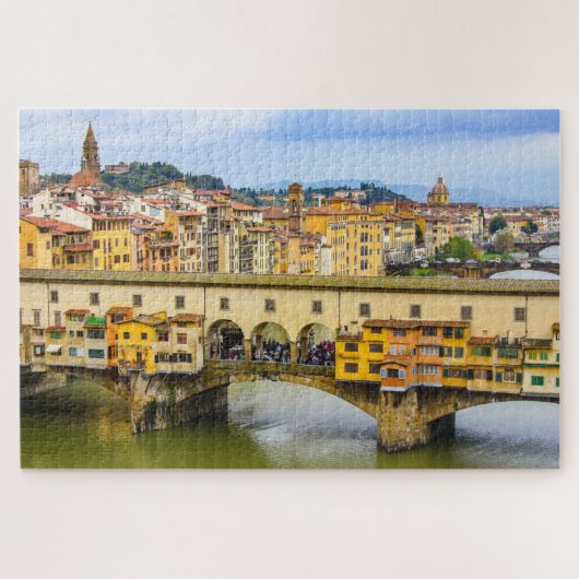 Cityscape met Ponte Vecchio, Florence, Italië Legpuzzel (Horizontaal)