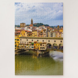 Cityscape met Ponte Vecchio, Florence, Italië Legpuzzel