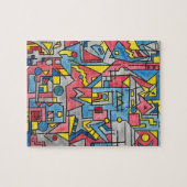 Cityscape-Modern Bauhaus Geometric Art Legpuzzel (Horizontaal)
