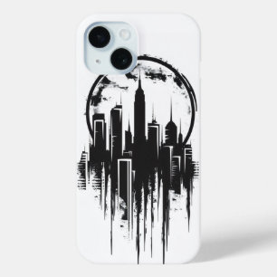 Cityscape monochromatische Logo iPhone 15 Case