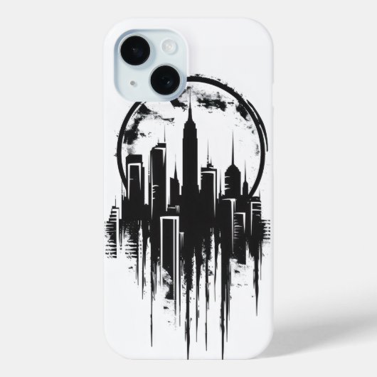 Cityscape monochromatische Logo Case-Mate iPhone Case (Achterkant)