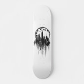Cityscape monochromatische Logo Persoonlijk Skateboard (Voorkant)