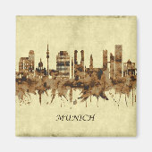 Cityscape München Duitsland Magneet (Voorkant)