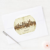 Cityscape München Duitsland Ronde Sticker (Envelop)