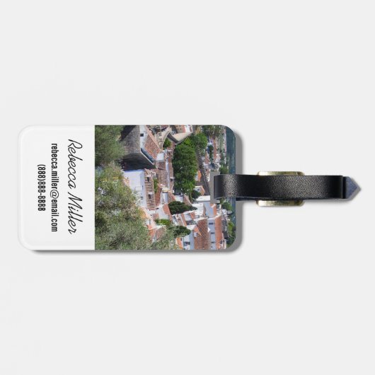 Cityscape of Aveiro, Portugal Bagagelabel (Achterkant horizontaal)