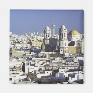 Cityscape of Cadiz, Spanje Magneet