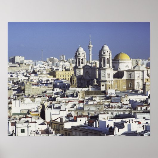 Cityscape of Cadiz, Spanje Poster (Voorkant)