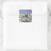 Cityscape of Cadiz, Spanje Vierkante Sticker (Tas)