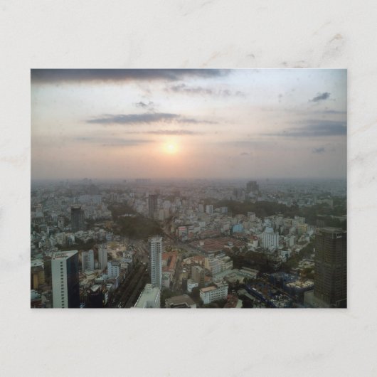 Cityscape of Hoi Chi Mihn (Saigon) uit Sky Tower Briefkaart (Voorkant)