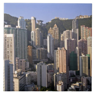 Cityscape of Hong Kong, China Tegeltje