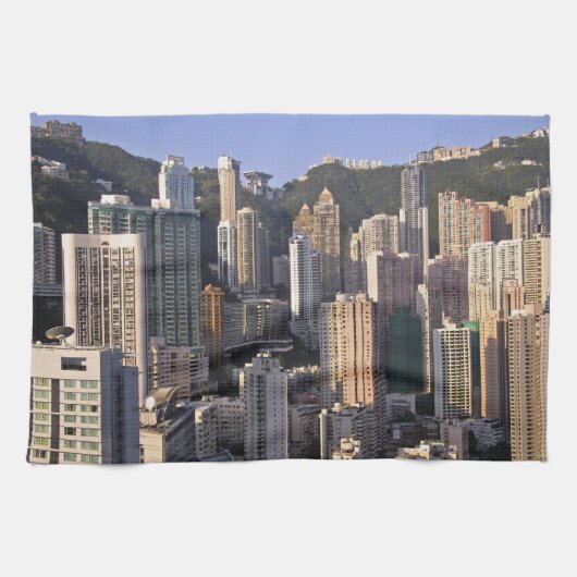 Cityscape of Hong Kong, China Theedoek (Horizontaal)