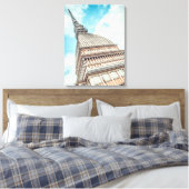 Cityscape of Mole Antonelliana, Turijn, Italië Canvas Afdruk (Insitu (Slaapkamer))