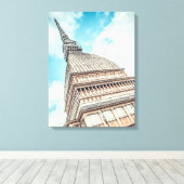 Cityscape of Mole Antonelliana, Turijn, Italië Canvas Afdruk (Insitu (Houten vloer))