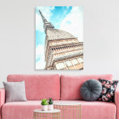 Cityscape of Mole Antonelliana, Turijn, Italië Canvas Afdruk (Insitu (Woonkamer))