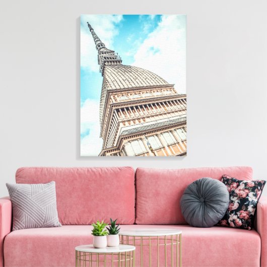 Cityscape of Mole Antonelliana, Turijn, Italië Canvas Afdruk (Insitu (Woonkamer))