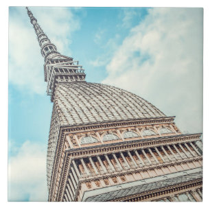 Cityscape of Mole Antonelliana, Turijn, Italië Tegeltje