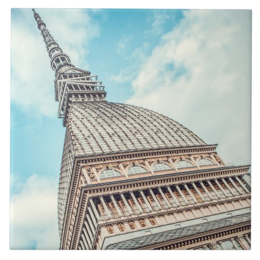 Cityscape of Mole Antonelliana, Turijn, Italië Tegeltje (Voorkant)