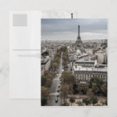 Cityscape of Paris Frankrijk Briefkaart (Voorkant / Achterkant)