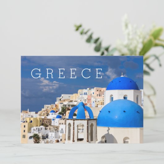 Cityscape of Santorini, Griekenland Bedankkaart (Staand voorkant)