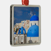 Cityscape of Santorini, Griekenland Metalen Ornament (Rechts)