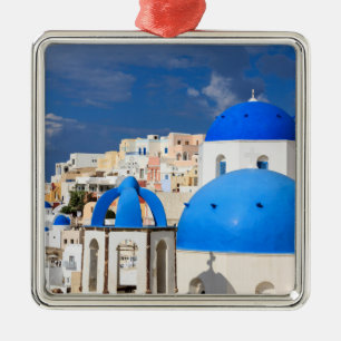 Cityscape of Santorini, Griekenland Metalen Ornament