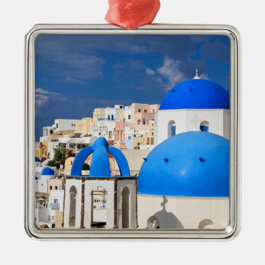 Cityscape of Santorini, Griekenland Metalen Ornament (Voorkant)