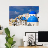 Cityscape of Santorini, Griekenland Poster (Thuiskantoor)