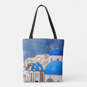 Cityscape of Santorini, Griekenland Tote Bag (Achterkant)